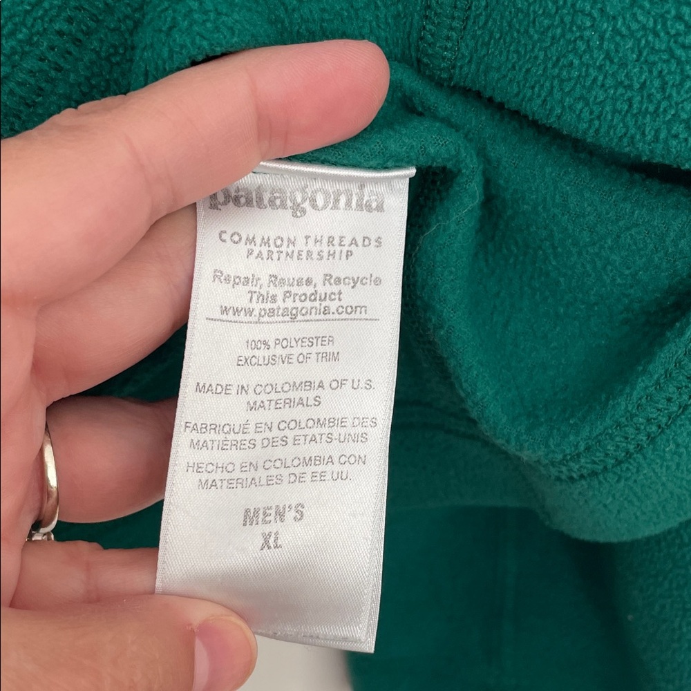 Patagonia Green Half-Zip Fleece - Picture 3 of 6